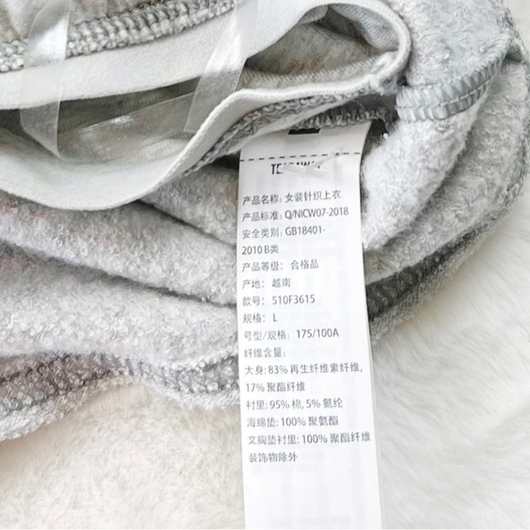 NEW Gilly Hicks Hollister Terry Fleece One Shoulder Bralette in Grey - Picture 4 of 6